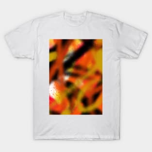 Autumn Fall Colours Abstract Orange and Yellow Graffiti Street Art Pattern 008 T-Shirt